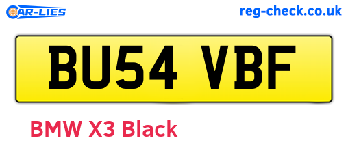 BU54VBF are the vehicle registration plates.