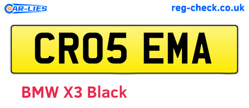 CR05EMA are the vehicle registration plates.