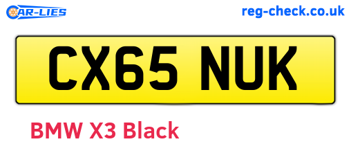 CX65NUK are the vehicle registration plates.