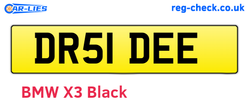DR51DEE are the vehicle registration plates.