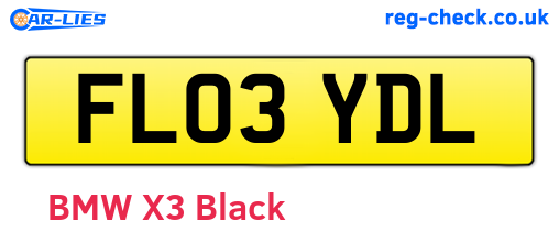 FL03YDL are the vehicle registration plates.