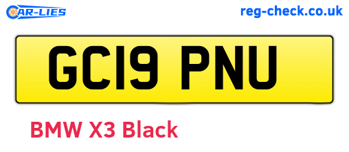 GC19PNU are the vehicle registration plates.