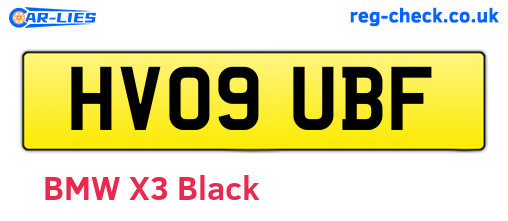 HV09UBF are the vehicle registration plates.
