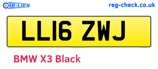 LL16ZWJ are the vehicle registration plates.