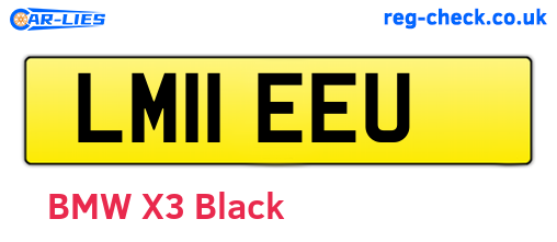 LM11EEU are the vehicle registration plates.