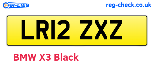 LR12ZXZ are the vehicle registration plates.