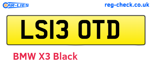 LS13OTD are the vehicle registration plates.