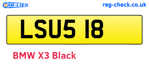 LSU518 are the vehicle registration plates.