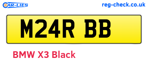 M24RBB are the vehicle registration plates.