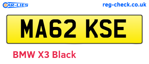 MA62KSE are the vehicle registration plates.