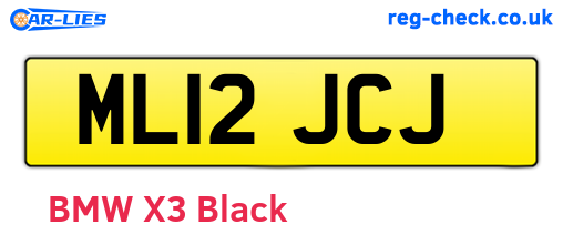 ML12JCJ are the vehicle registration plates.