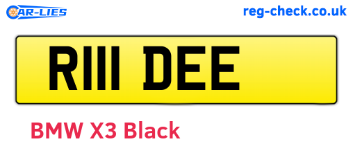 R111DEE are the vehicle registration plates.