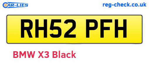 RH52PFH are the vehicle registration plates.