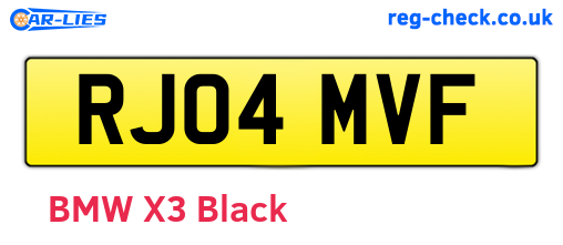 RJ04MVF are the vehicle registration plates.