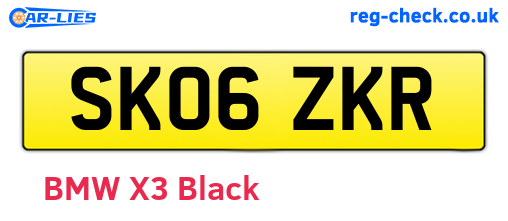 SK06ZKR are the vehicle registration plates.