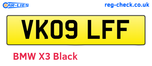 VK09LFF are the vehicle registration plates.