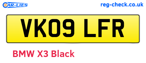 VK09LFR are the vehicle registration plates.