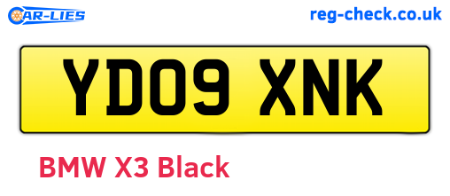YD09XNK are the vehicle registration plates.
