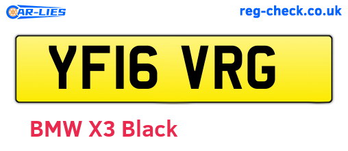 YF16VRG are the vehicle registration plates.