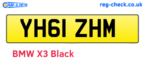 YH61ZHM are the vehicle registration plates.