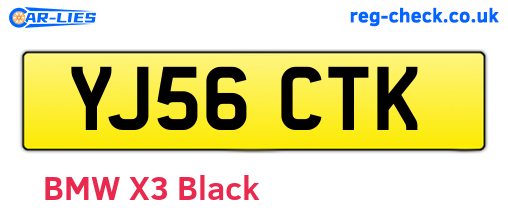 YJ56CTK are the vehicle registration plates.