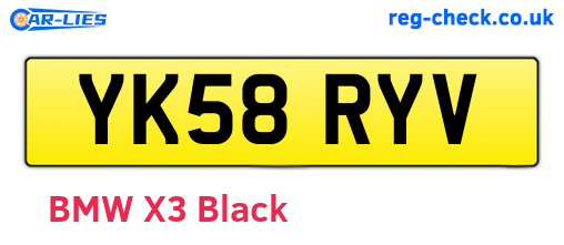 YK58RYV are the vehicle registration plates.