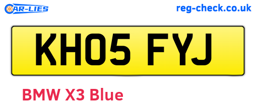 KH05FYJ are the vehicle registration plates.