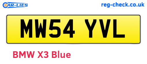 MW54YVL are the vehicle registration plates.