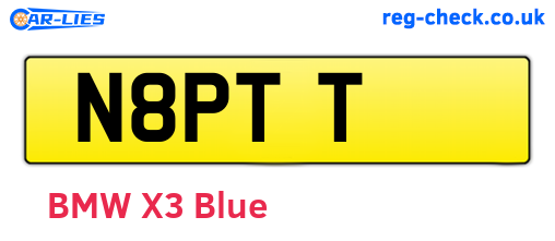 N8PTT are the vehicle registration plates.