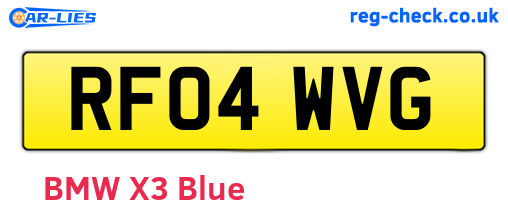 RF04WVG are the vehicle registration plates.