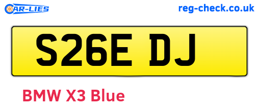 S26EDJ are the vehicle registration plates.