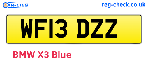 WF13DZZ are the vehicle registration plates.