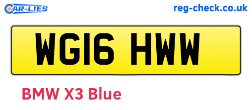 WG16HWW are the vehicle registration plates.