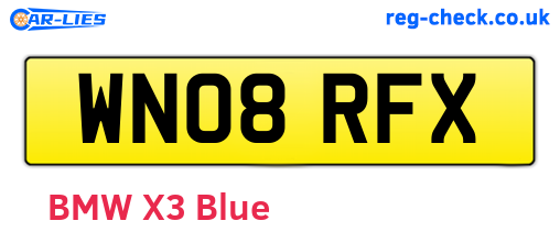 WN08RFX are the vehicle registration plates.
