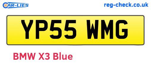 YP55WMG are the vehicle registration plates.