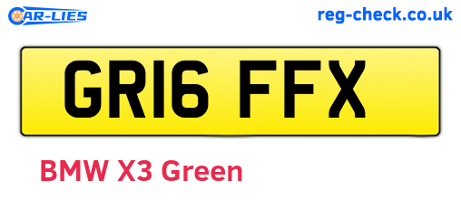 GR16FFX are the vehicle registration plates.
