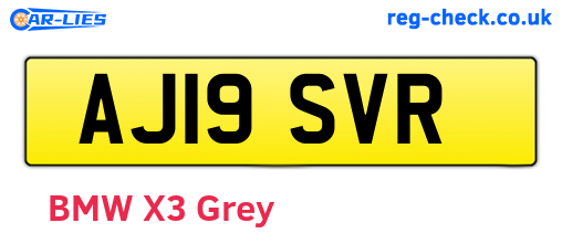 AJ19SVR are the vehicle registration plates.