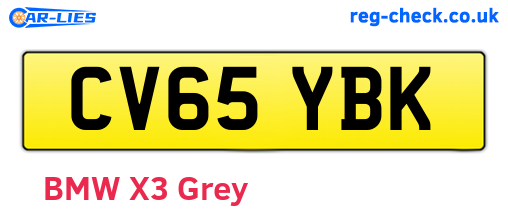 CV65YBK are the vehicle registration plates.