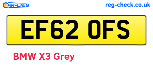 EF62OFS are the vehicle registration plates.