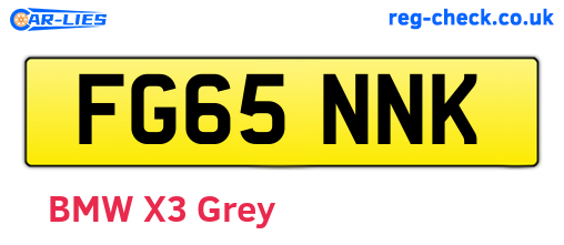 FG65NNK are the vehicle registration plates.