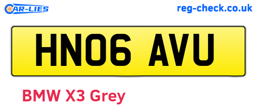 HN06AVU are the vehicle registration plates.