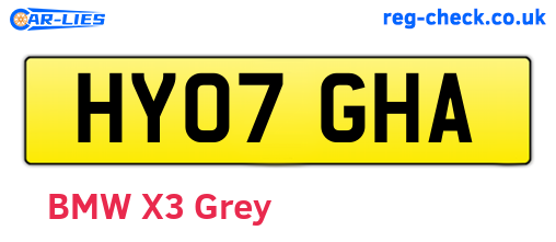 HY07GHA are the vehicle registration plates.