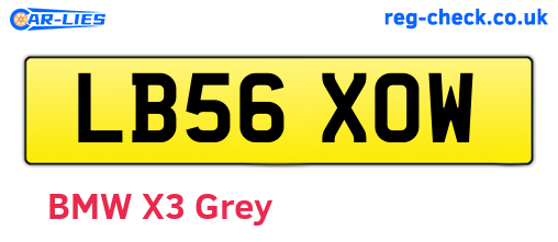 LB56XOW are the vehicle registration plates.