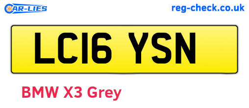 LC16YSN are the vehicle registration plates.