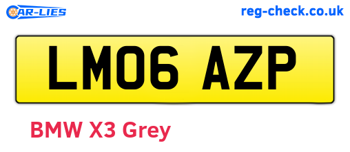 LM06AZP are the vehicle registration plates.