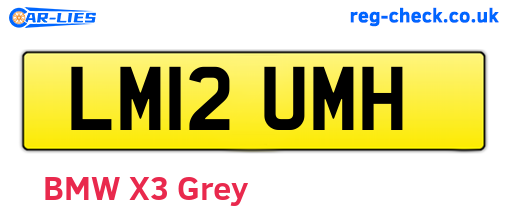 LM12UMH are the vehicle registration plates.