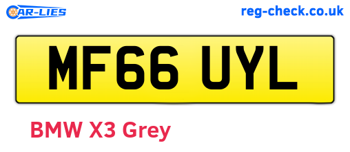 MF66UYL are the vehicle registration plates.