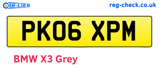 PK06XPM are the vehicle registration plates.