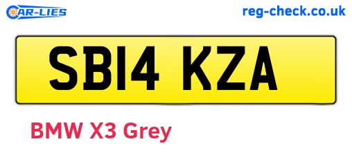 SB14KZA are the vehicle registration plates.
