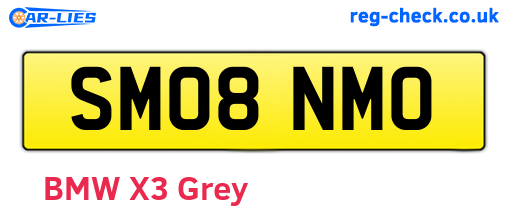 SM08NMO are the vehicle registration plates.
